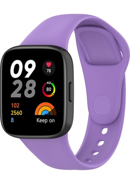 Xiaomi Redmi Watch 3 Uyumlu Krd-81 Uyumlu Kordon Tlzn - Lila