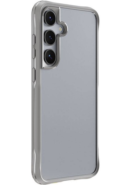 Galaxy S24 Kılıf Şeffaf Sert Pc Arka Yüzey Tasarımlı Tlzn Edo Kapak-Gri