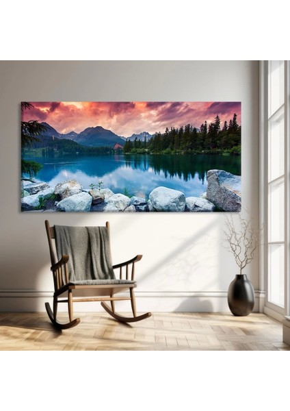Alpenglow Gölü Kanvas Tablo