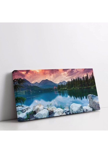 Alpenglow Gölü Kanvas Tablo fiyatları