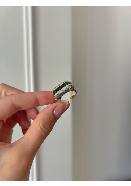 Vıp Seri Zirkon Taşlı Gold Ayarlanabilir Yüzük fiyatları