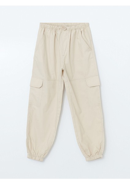 Yeni Sezon Beli Lastikli Kiz Cocuk Kargo Jogger Pantolon - S50517Z4