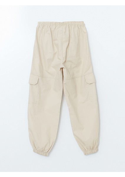 Yeni Sezon Beli Lastikli Kiz Cocuk Kargo Jogger Pantolon - S50517Z4