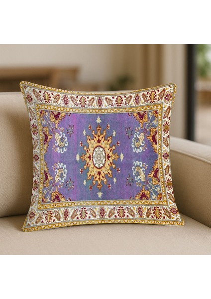 Vintage Halı Desenli Kırlent Kılıfı – Yıkanabilir, Fermuarlı, Yumuşak Kumaş | 43X43 cm fiyatları