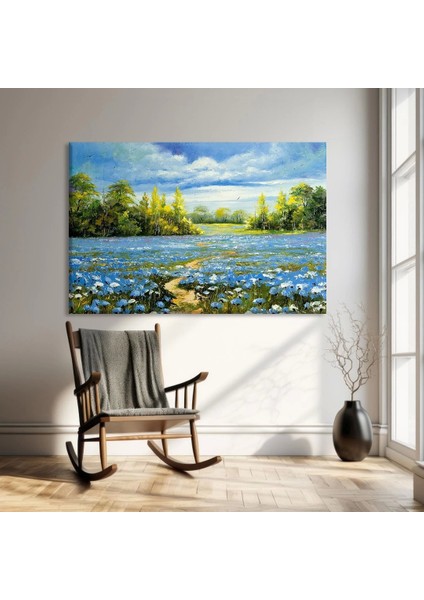 Nehir Kenarı Cenneti Kanvas Tablo