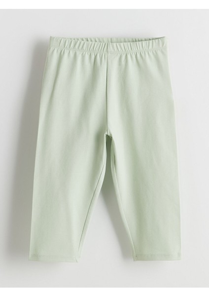 Yeni Sezon Beli Lastikli 3/4 Boy Kiz Cocuk Tayt - S58677Z4