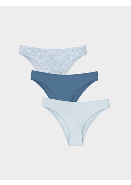 Yeni Sezon Desenli Brazilian Kulot 3'lu Paket - S5EB01Z8