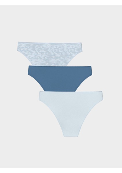 Yeni Sezon Desenli Brazilian Kulot 3'lu Paket - S5EB01Z8
