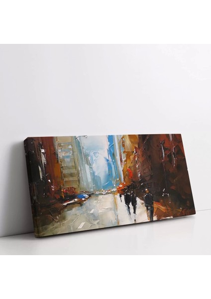 Yağmurlu Şehirde Akşam Kanvas Tablo fiyatları
