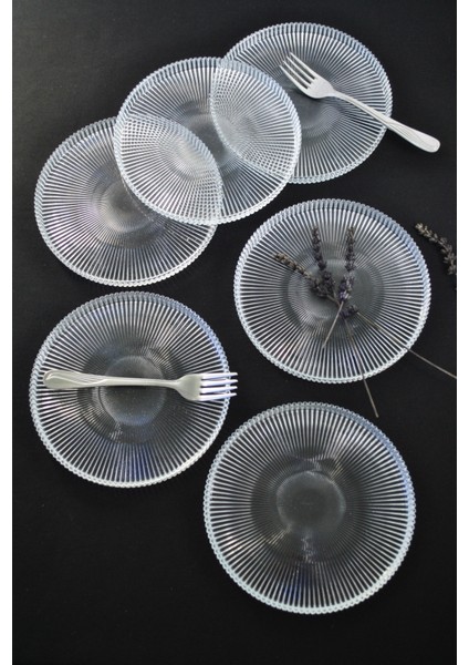 Vargas Cam Tatlı-Pasta-Kek Tabağı 6 Parça-16 cm fiyatları