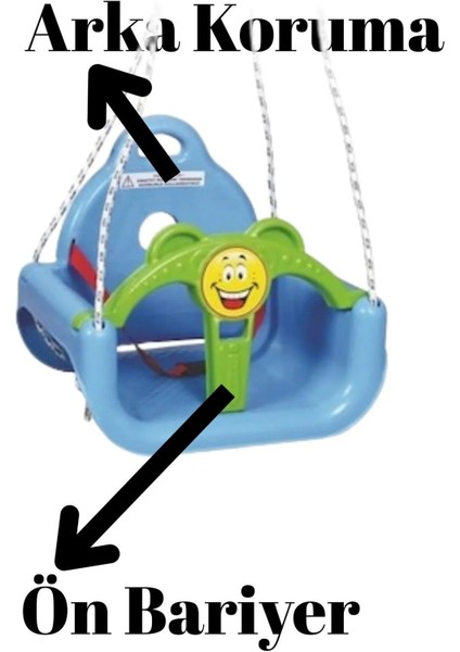 Kette Çocuk Salıncağı Koruyucu Ön Barlı Ipli Salıncak Emniyet Kemerli Çocuk Salıncağı Bahçe Salıncağı fırsatları
