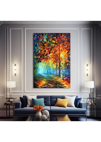 Modern Sanat Çiçekleri Kanvas Tablo