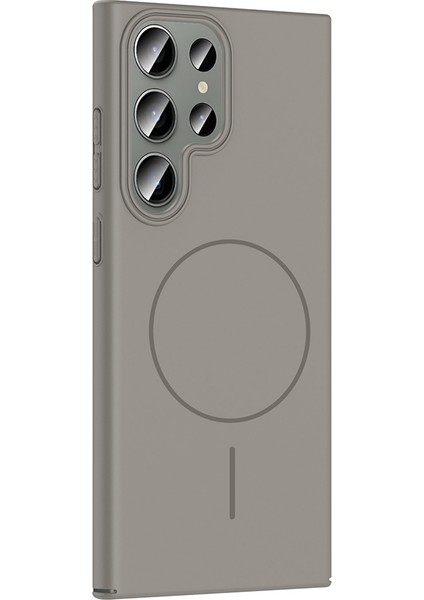 Galaxy S24 Ultra Kılıf Magsafe Şarj Özellikli Tlzn Ruby Silikon Kapak - Desert Titanyum indirimleri