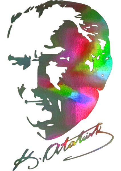Atatürk Model Hologram Sticker – Işık Vurunca Renk Değiştirir – Modifiye Dekarasyon Sticker Araç,kask Uyumlu,düz ve Prüszsüz Yüzeyler Için (Meristeed) fiyatları