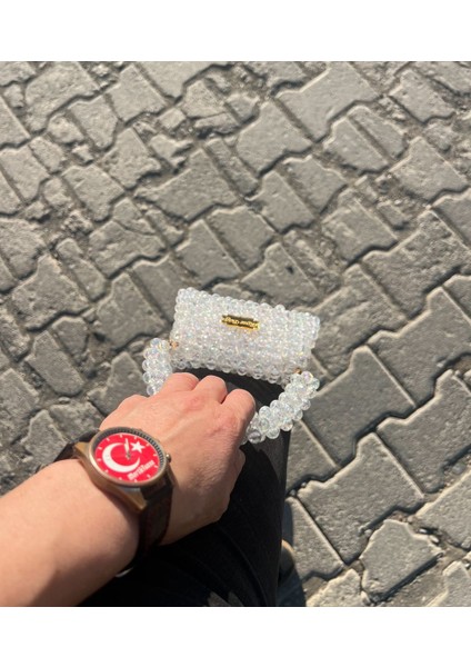 Boncuk Abiye Küçük Boy Çanta En 13 cm Boy 11 cm fırsatları