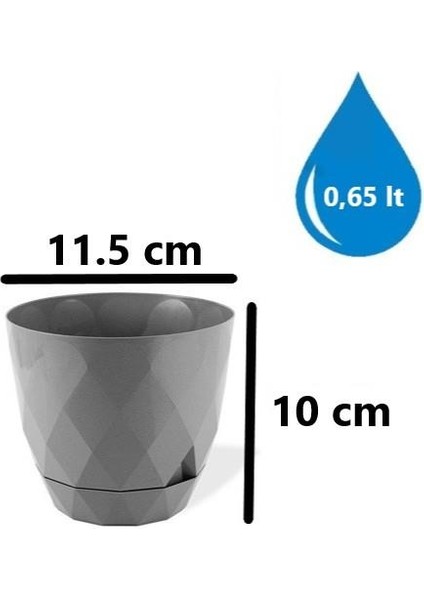 KRS-451 Yakamoz Tabaklı Plastik Saksı Takımı 0.65 Litre No 1 fiyatları