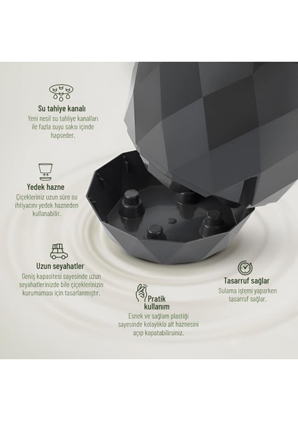 KRS-451 Yakamoz Tabaklı Plastik Saksı Takımı 0.65 Litre No 1 modelleri