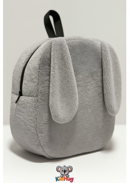 Isme Özel Gri Kulaklı Peluş Çocuk Sırt Çantası – 27CM | Kreş & Anaokulu Için Ideal fırsatları
