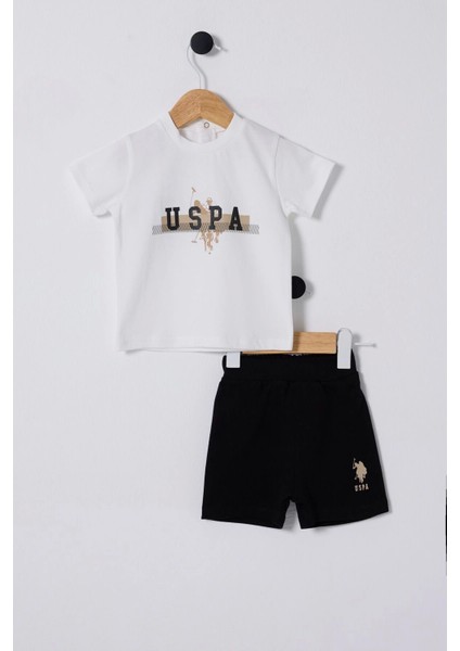 U.s Polo Assn Erkek Bebek 2li Takım - Beyaz/bej