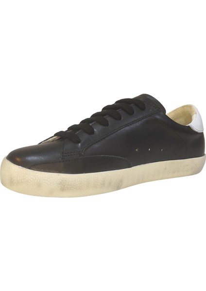 Kadın Goose Model Yıldız Detaylı Gülük %100 Deri Sneakers Ayakkabı 25NW00401
