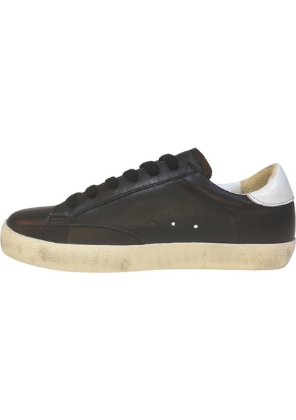 Kadın Goose Model Yıldız Detaylı Gülük %100 Deri Sneakers Ayakkabı 25NW00401