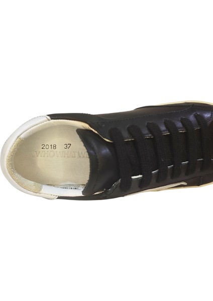 Kadın Goose Model Yıldız Detaylı Gülük %100 Deri Sneakers Ayakkabı 25NW00401