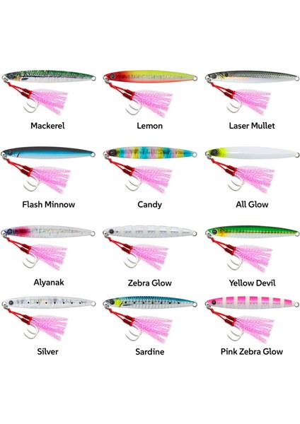 Slap Slim Single 30 gr Jig Yem All Glow