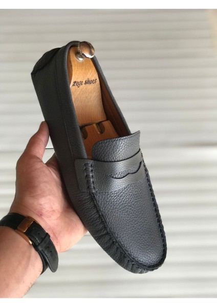 Yeni Sezon Hakiki Deri Günlük Loafer Geçme Rok
