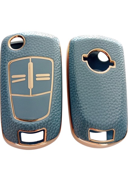 Opel Astra H Corsa D Meriva Uyumlu Anahtar Kumanda Kılıfı Oto Anahtarlık Deri Desenli