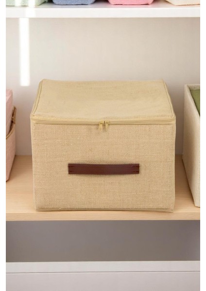 Jüt Kumaş Dolap Içi Organizer Oyuncak Kutusu Eşya Çamaşır Saklama Sepeti Düzenleyici Kutu 5li Set modelleri