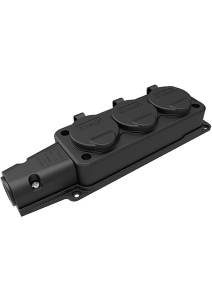 Üçlü Grup Priz 220V 16A Kauçuk