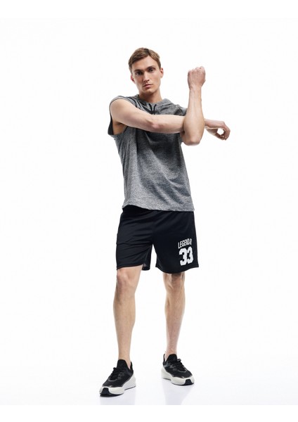 Yeni Sezon Baskılı Cep Detaylı Beli Lastikli Oversize Spor Şort