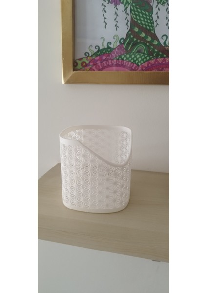 Dekoratif Desenli 3D Kalemlik | 8 x 8 cm | Pla Malzeme fiyatları