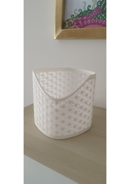 Dekoratif Desenli 3D Kalemlik | 8 x 8 cm | Pla Malzeme modelleri