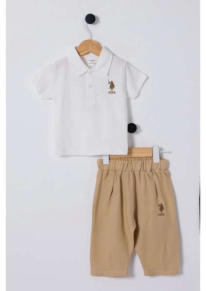 U.s Polo Assn Erkek Bebek 2li Takım - Bej