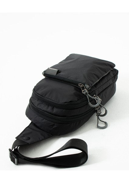 6004 Unisex Kırinkıl Kumaş Suya Dayanıklı Çok Bölmeli Body Bag