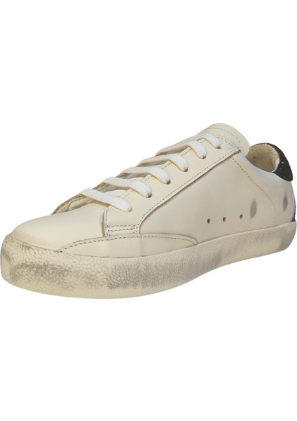 Kadın Goose Model Yıldız Detaylı Gülük %100 Deri Sneakers Ayakkabı 25NW00401