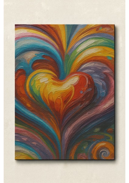 Sayılarla Boyama Tuval Seti Fırça Boya Dahil (Çıtalı) 40X50 cm - Aşk