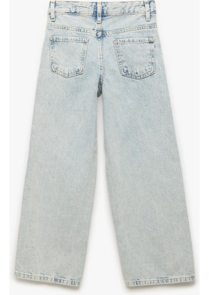 Yeni Sezon Düşük Bel Bol Kalıp Geniş Paça Denim Pantolon fiyatları