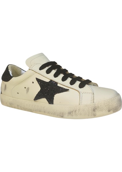 Kadın Goose Model Yıldız Detaylı Gülük %100 Deri Sneakers Ayakkabı 25NW00401 fiyatları