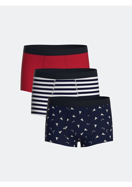 Yeni Sezon Baskili Erkek Cocuk Boxer 3'lu - S55253Z4