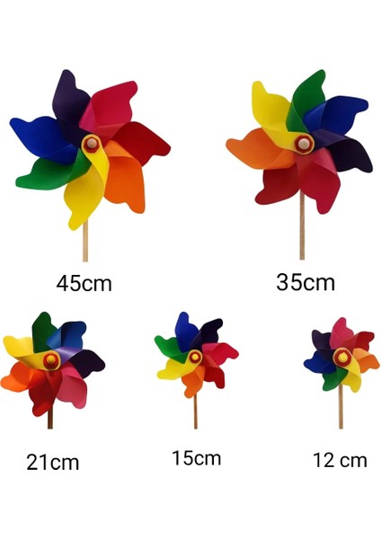 Rüzgar Gülü Çap 12CM - 7 Kanatlı Oyuncak Rüzgar Gülü modelleri