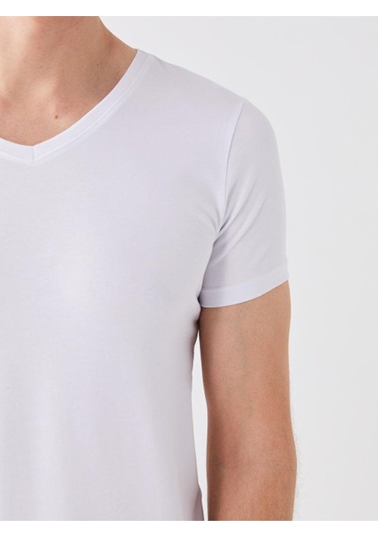 V Yaka Kısa Kollu Erkek Atlet modelleri