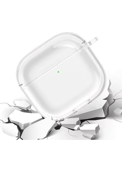 Airpods 4. Nesil ile Uyumlu Şeffaf Cyrstal Clear Ultra Berrak Kılıf