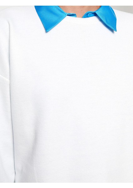 Bisiklet Yaka Düz Uzun Kollu Kadın Sweatshirt (W2) modelleri