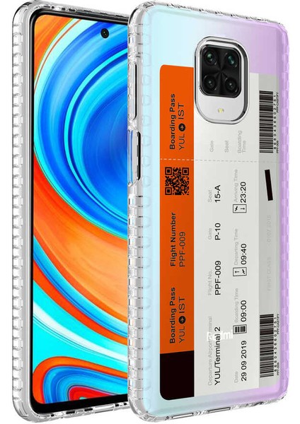 Xiaomi Redmi Note 9s Kılıf Airbag Kenarlı Renkli Desenli Silikon Sert Elegans Kapak