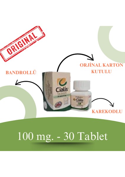 Ciâlis_s 100 Mg 30 Tablet Orjinal Karton Kutulu Bandrollü Karekodlu Erkekler Için Geciktiricilî Sertleştiricilî Performans Artırıcılı Vîâgraâ Cialis_hapı CIALIS_100MG Constrain