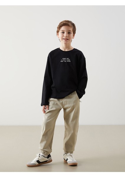 Yeni Sezon Beli Lastikli Erkek Cocuk Jogger Pantolon - S51149Z4