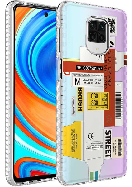 Xiaomi Redmi Note 9s Kılıf Airbag Kenarlı Renkli Desenli Silikon Sert Elegans Kapak