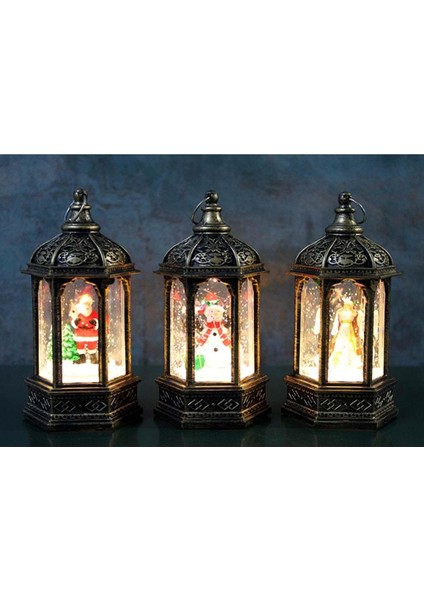 Yılbaşı Temalı Işıklı Kar Küresi